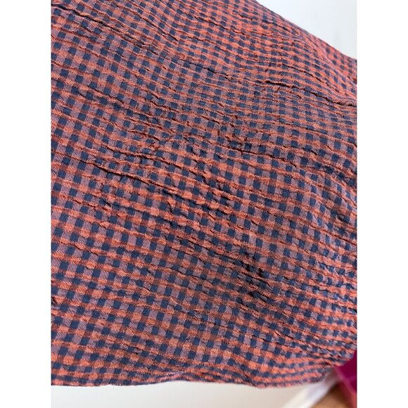 Vintage Plaid Prairie Maxi Skirt L Red 90s Cottagecore Boho Classic Western Long - Picture 4 of 8